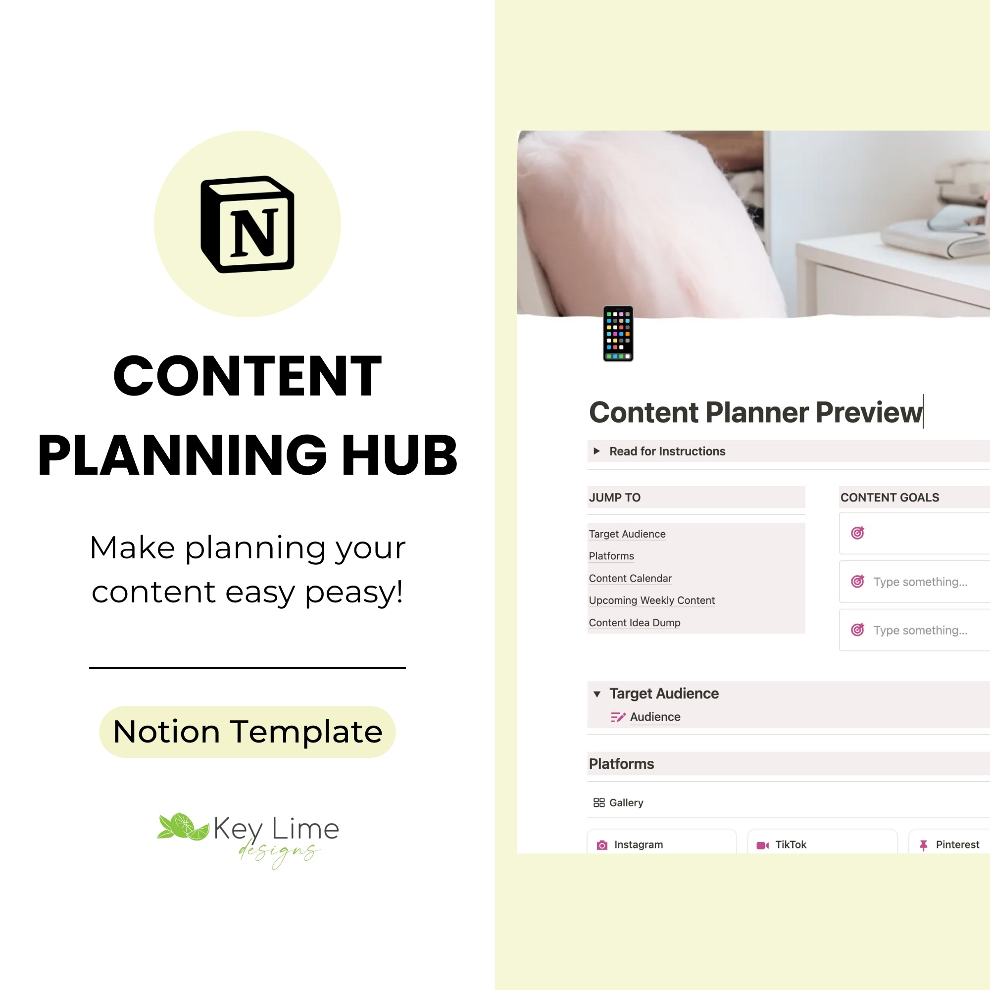 Sneak peek of the Content Planning Hub for Notion