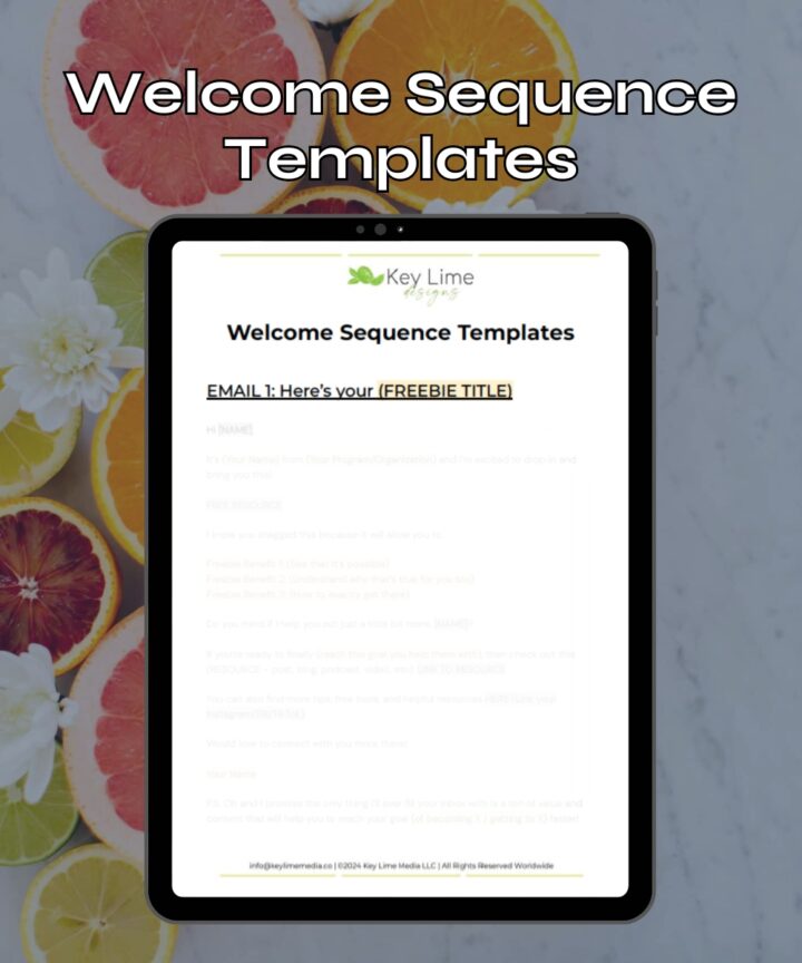 Sneak peek of our welcome sequence templates