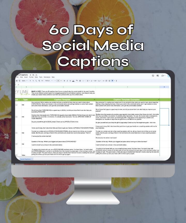 Preview of Social Media Caption Templates